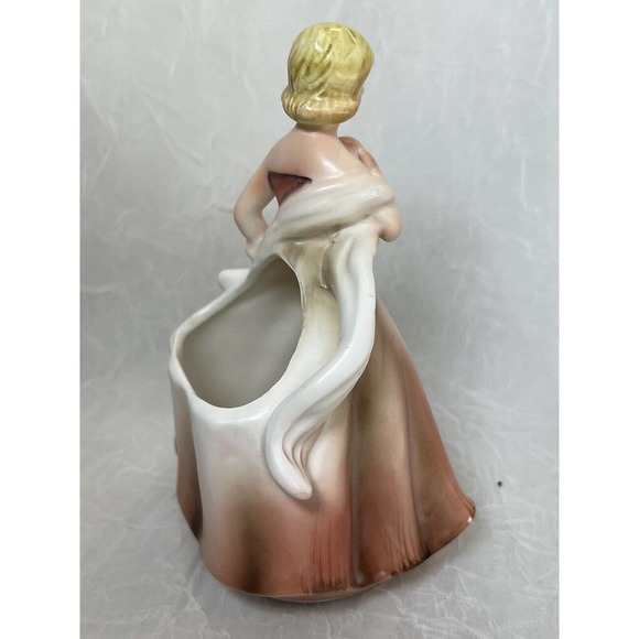 Vintage 1950s Napcoware X6362 Ceramic Girl Planter Vase - Picture 6 of 9